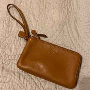 Brown coach wristlet